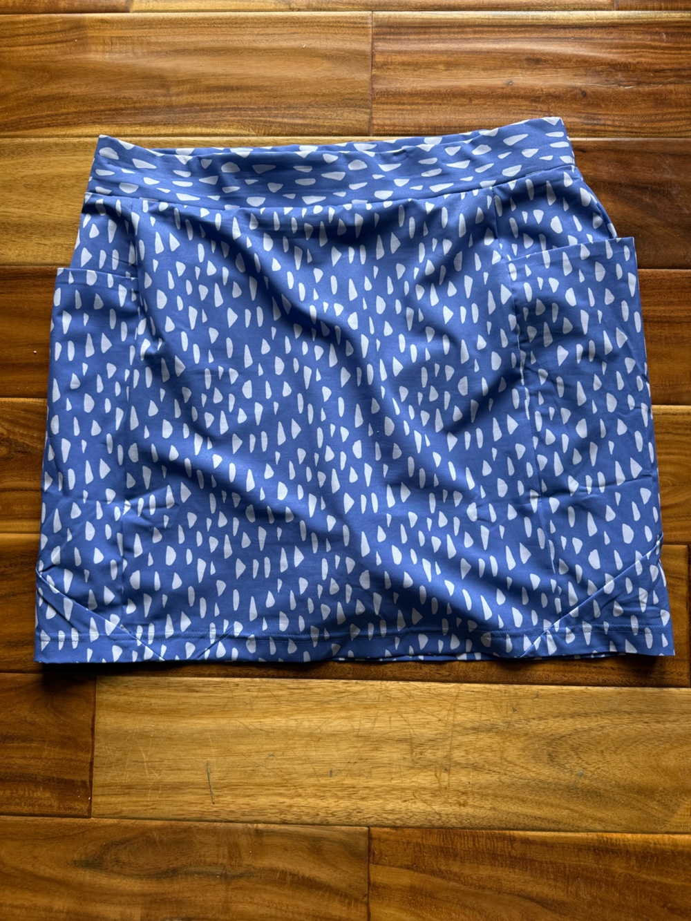 Chico’s Blue Printed Skort Size 1.5 (US 10) Zip Pocket